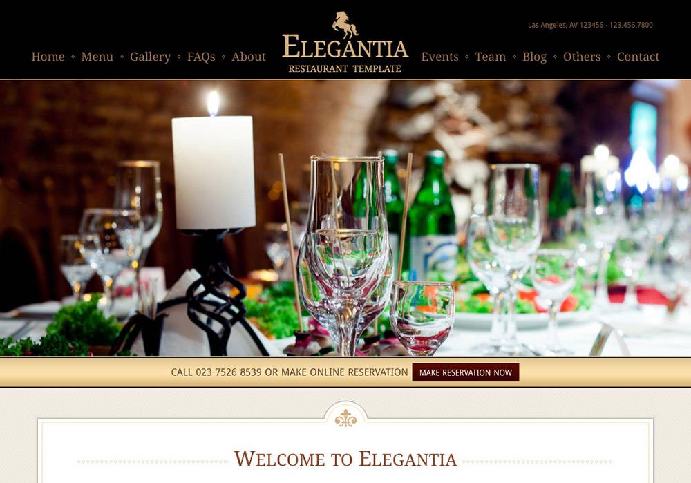 Sito internet economico - template ristorante homepage
