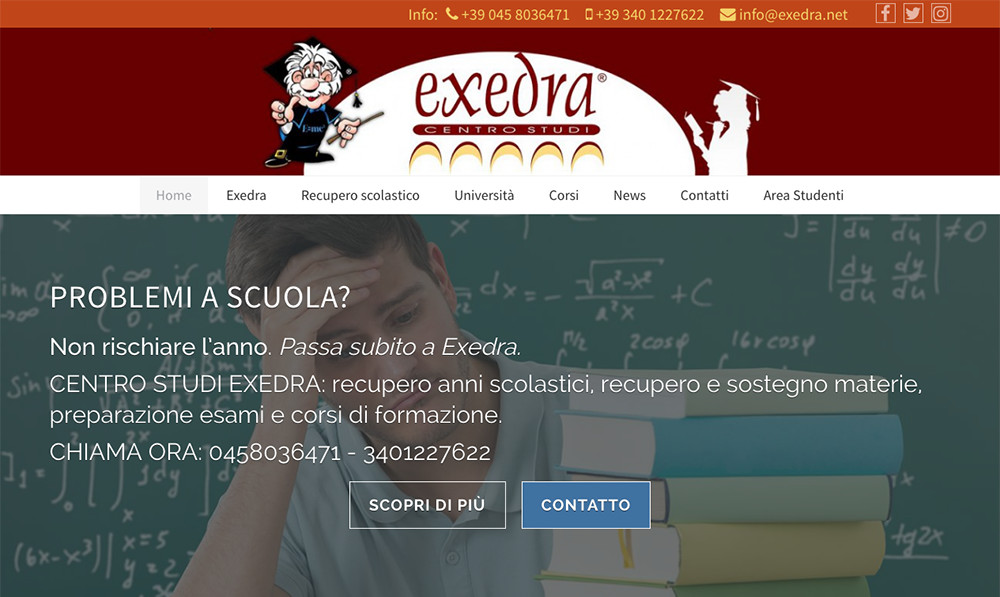 Exedra - homepage testata
